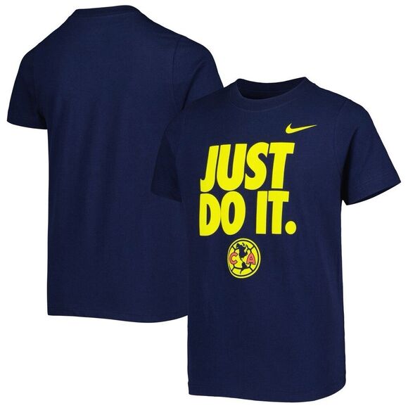 Nike Other - Nike Youth Large Club America Just Do It T-Shirt Navy Blue Soccer Graphic Tee L